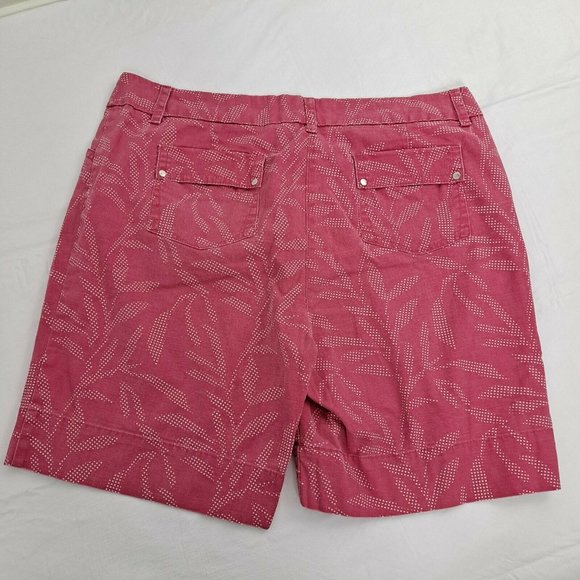 Croft & Barrow Women's Shorts Long Pink White Size 18 - Picture 9 of 11